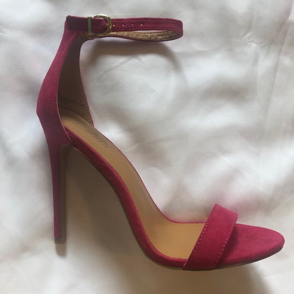 pink strappy heels